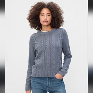 Women's GAP Crew-Neck Heather Blue Sweater Size L